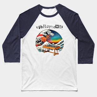 Vintage Playing Vibraphone Music as a Vibraphonist Mallet Percussion The Great Wave Music Instrument Baseball T-Shirt